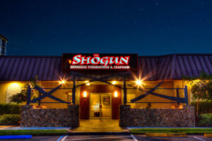 Exterior of Shogun Japanese Steakhouse, the perfect destination for Eat What You Want Day