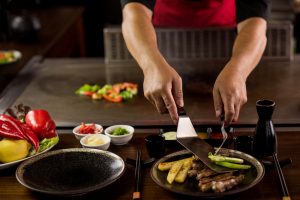 shogun chef serving food